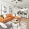 living room open to kitchen