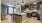 Urban East Apartment kitchen with dark cabinets